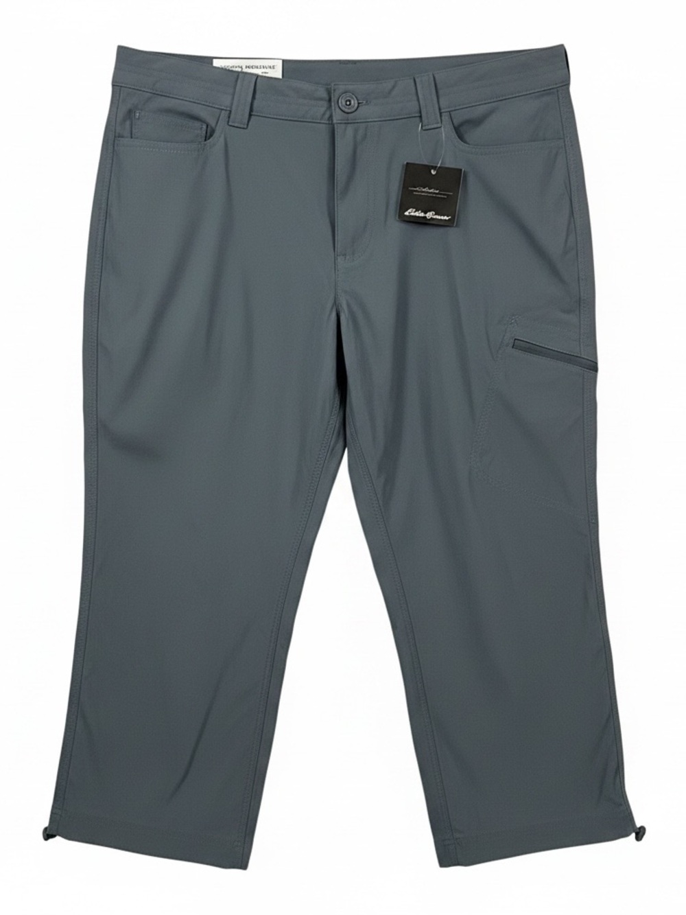 NWT Eddie Bauer Women’s Dark Gray Rainier Capri Hiking/Performance Pants Size 12